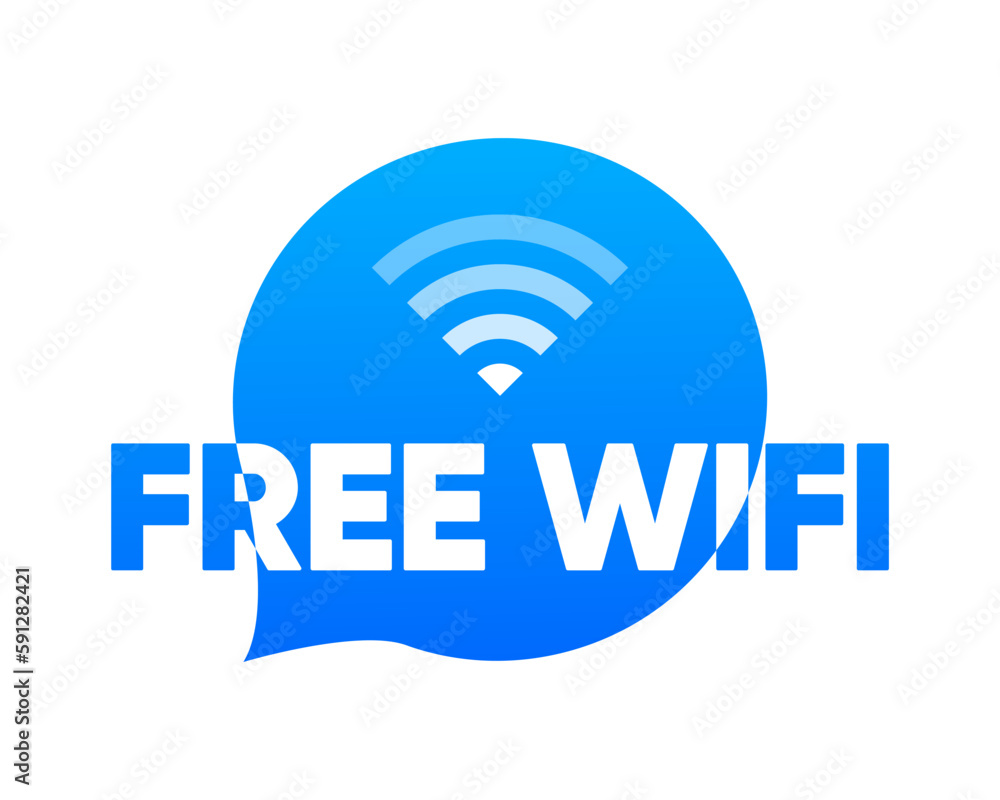 Poster free wi-fi zone. wireless internet network connection. free traffic distribution for users. vector i