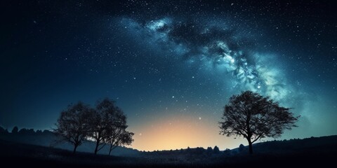 beautiful sky night with stars background