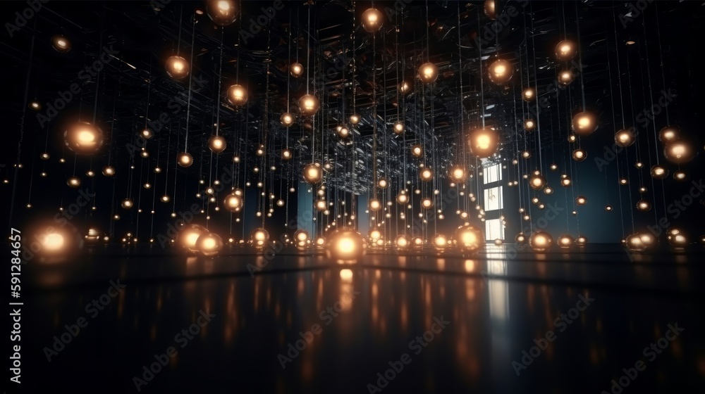 Aufkleber vertical lights abstract wallpaper background. abstract wallpaper background in technology theme. ge
