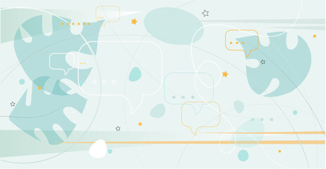 abstract flowers messages and stars