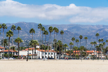 The view of charming town of Santa Barbara