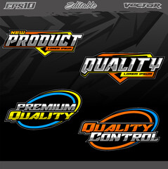 Racing banner and sticker set