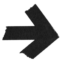 Black Matte Adhesive Torn Tape Objects - obrazy, fototapety, plakaty