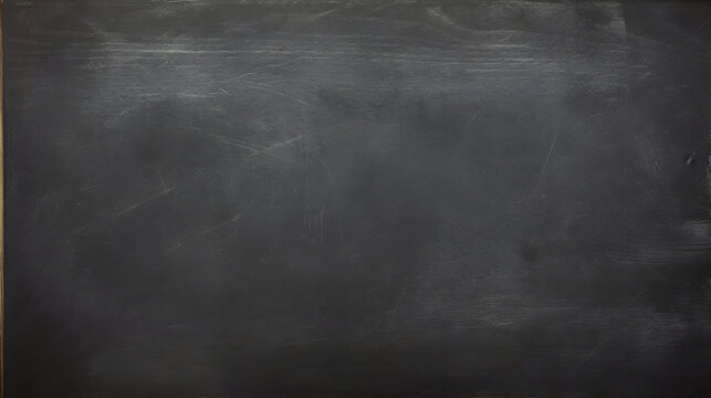 Scratched and chalk stained grunge blackboard background. No frame.