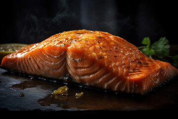 Savor the Succulent Goodness of Buttery Baked Salmon Fillet