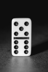 domino tiles black and white photo