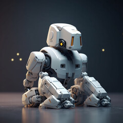 Naklejka premium Robot cyborg