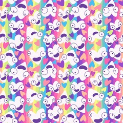 Valentines hearts cartoon pattern for wrapping and kids clothes print and fabrics and gift box