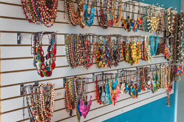 Handmade tagua necklaces. High quality photo