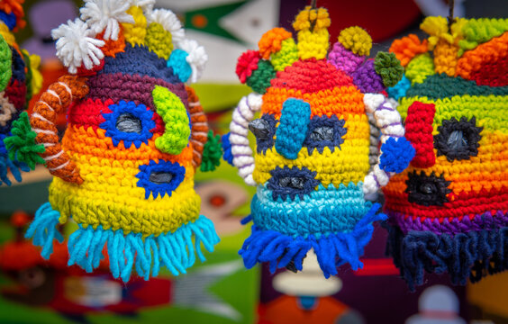 Diablo Huma masks woven in wool