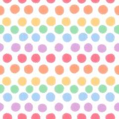 Paint polka dots seamless spots pattern for wrapping paper and fabrics and linens and kids clothes print