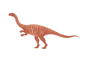 T-rex theropod dino extinct animal cute character, dinosaur isolated brown cartoon animal. Vector Tyrannosaurus, tyrant lizard prehistoric reptile