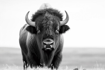 Bison in a Cold Day