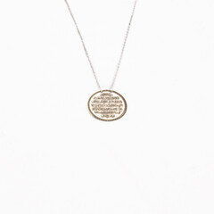 Fototapeta na wymiar Custom personalized Name Necklace chain product for amazon etsy ebay white background 