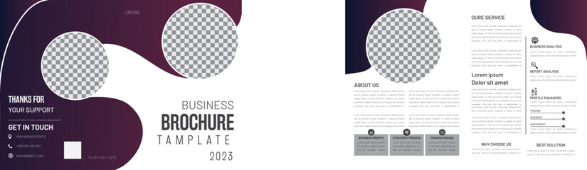 Corporate Creative Business Bifold 4 Page Brochure Flyer, Poster, Template