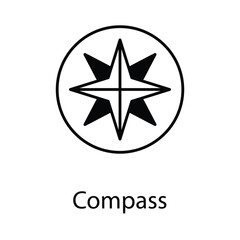 Obraz premium Compass icon. Suitable for Web Page, Mobile App, UI, UX and GUI design