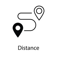 Distance icon. Suitable for Web Page, Mobile App, UI, UX and GUI design