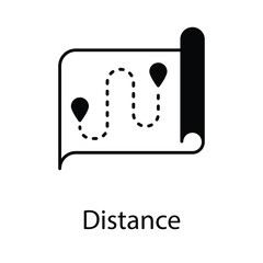 Distance icon. Suitable for Web Page, Mobile App, UI, UX and GUI design
