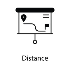 Distance icon. Suitable for Web Page, Mobile App, UI, UX and GUI design