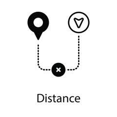 Distance icon. Suitable for Web Page, Mobile App, UI, UX and GUI design