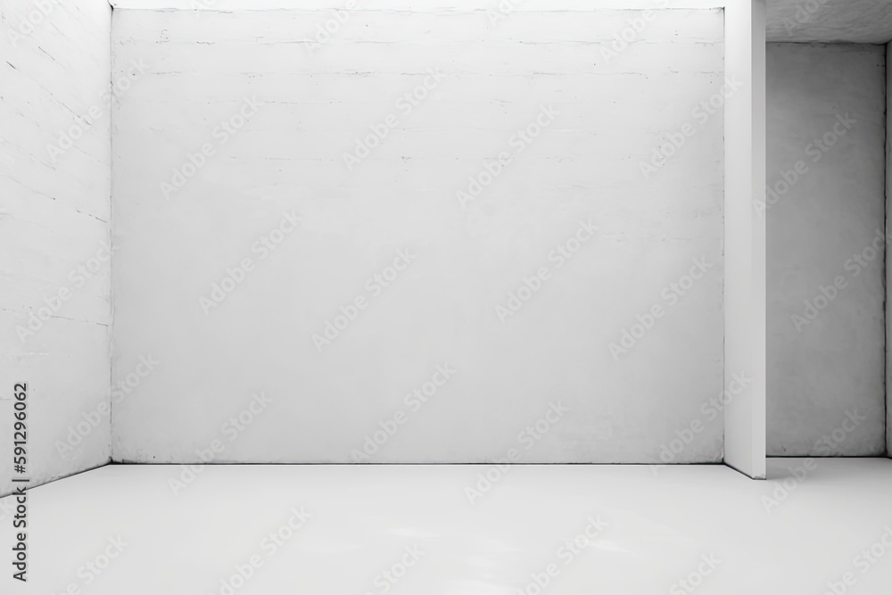 Poster an empty room with minimalistic design. generative ai