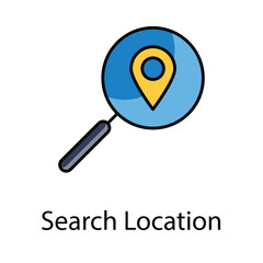 Search Location icon. Suitable for Web Page, Mobile App, UI, UX and GUI design