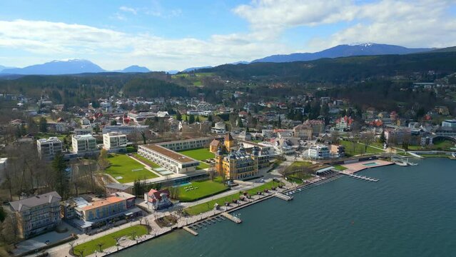 City of Velden at Lake Woerthersee in Austria - travel photography