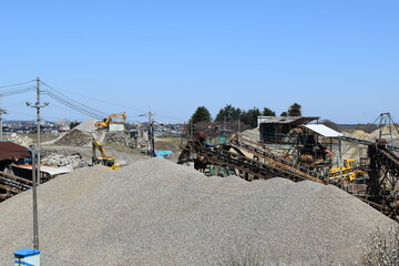 砕石工場 建設資材の生産現場