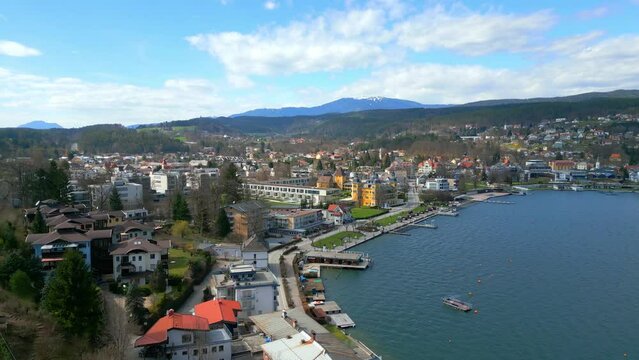 City of Velden at Lake Woerthersee in Austria - travel photography