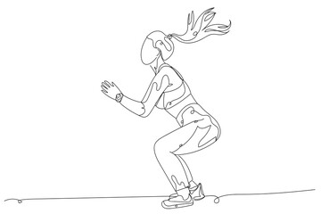 Sporty woman doing exercise on white background