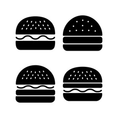 Burger icon vector illustration. burger sign and symbol. hamburger