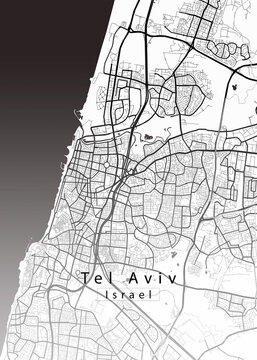 Tel Aviv Israel City Map