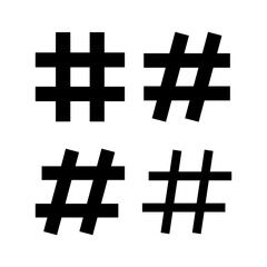 Hashtag icon vector illustration. hashtag sign and symbol