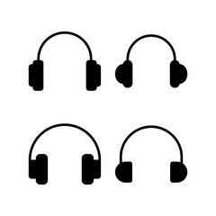 Headphone icon vector illustration. Headphone sign and symbol
