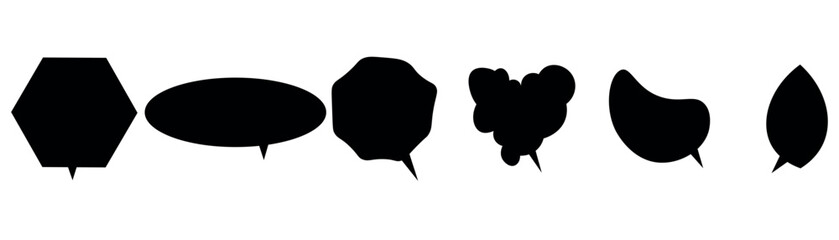 Set of chat boxes on white background