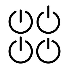 Power icon vector illustration. Power Switch sign and symbol. Electric power