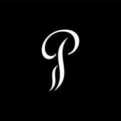 Naklejka premium Initial letter P vector logo premium sign