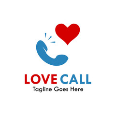 love call design logo template illustration