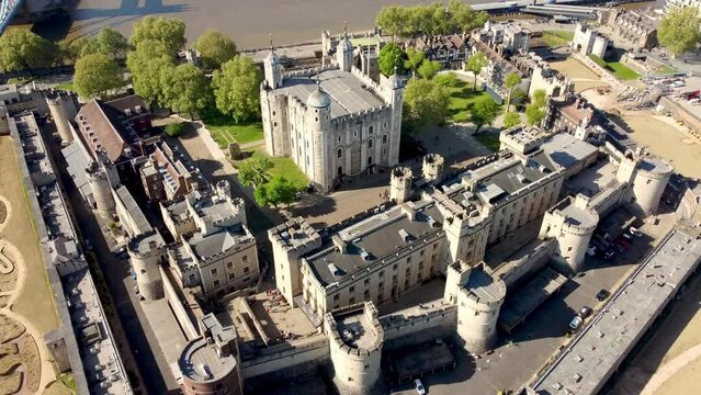 The Tower of London is a historic castle on the north bank of the River Thames