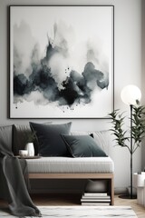 bohemian minimalist scandinavian landscape watercolor