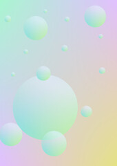 Fluid poster with round shapes.
