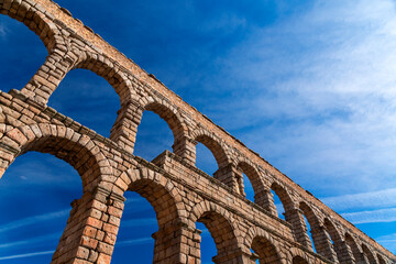 Fototapeta premium The ancient Roman aqueduct of Segovia, Spain
