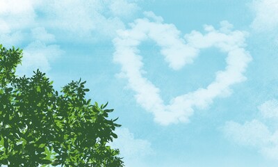Fototapeta premium heart shaped cloud