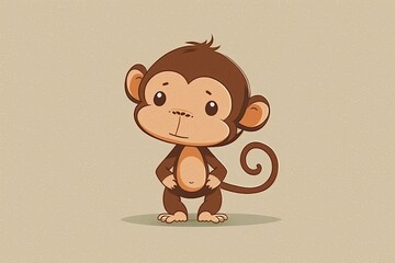 melancholic monkey with droopy eyes and a frown on its face. Generative AI