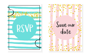 Gold Foil Backdrop. New Year Particles Set. Rose