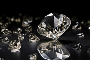 diamonds scattered on a unique surface