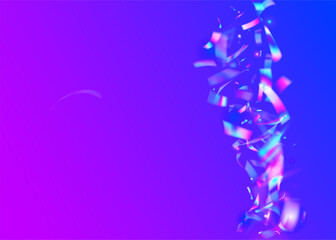 Light Effect. Flying Art. Glitter Foil. Holographic Background. Retro Flyer. Blur Multicolor Template. Neon Glitter. Blue Disco Tinsel. Pink Light Effect