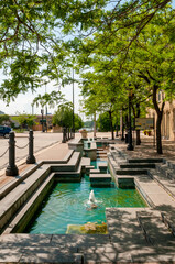 Fountain Representing Fox River Locks At De Pere, Wisconsin