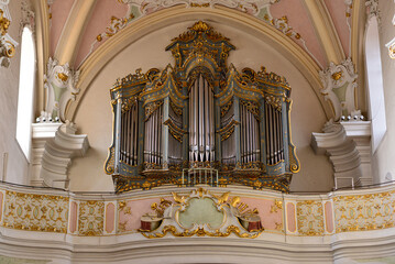 Die Walcker-Orgel der Basilika St. Vitus (Ellwangen) - obrazy, fototapety, plakaty