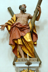 Figur des Andreas in der der Basilika St. Vitus (Ellwangen)
